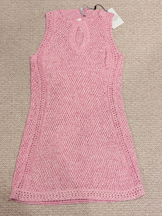 Significant Other Dresses & Skirts - Anthropolgie Sleeveless Pink Crochet Mini Dress